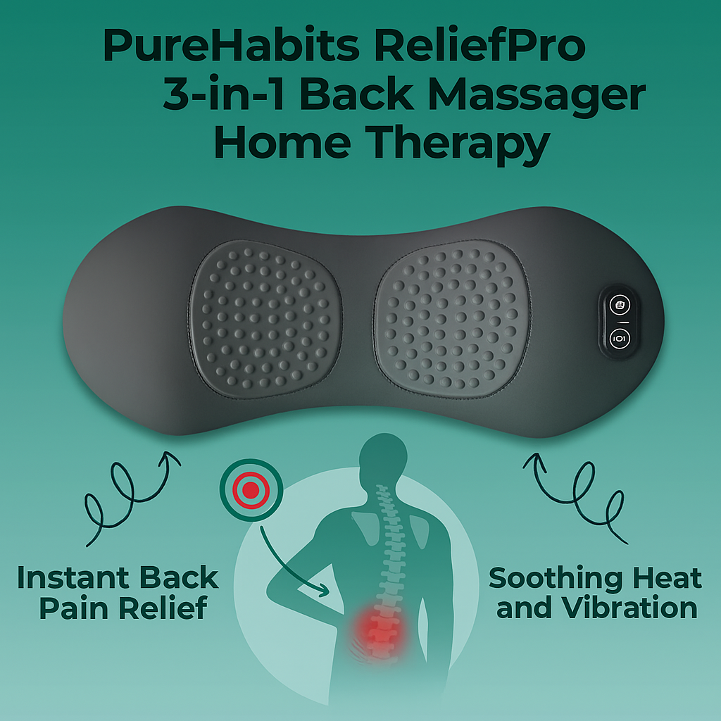 PureHabits ReliefPro™ 3-in-1 Back Massager