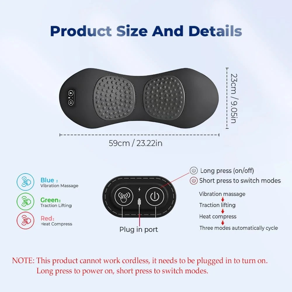 PureHabits ReliefPro™ 3-in-1 Back Massager